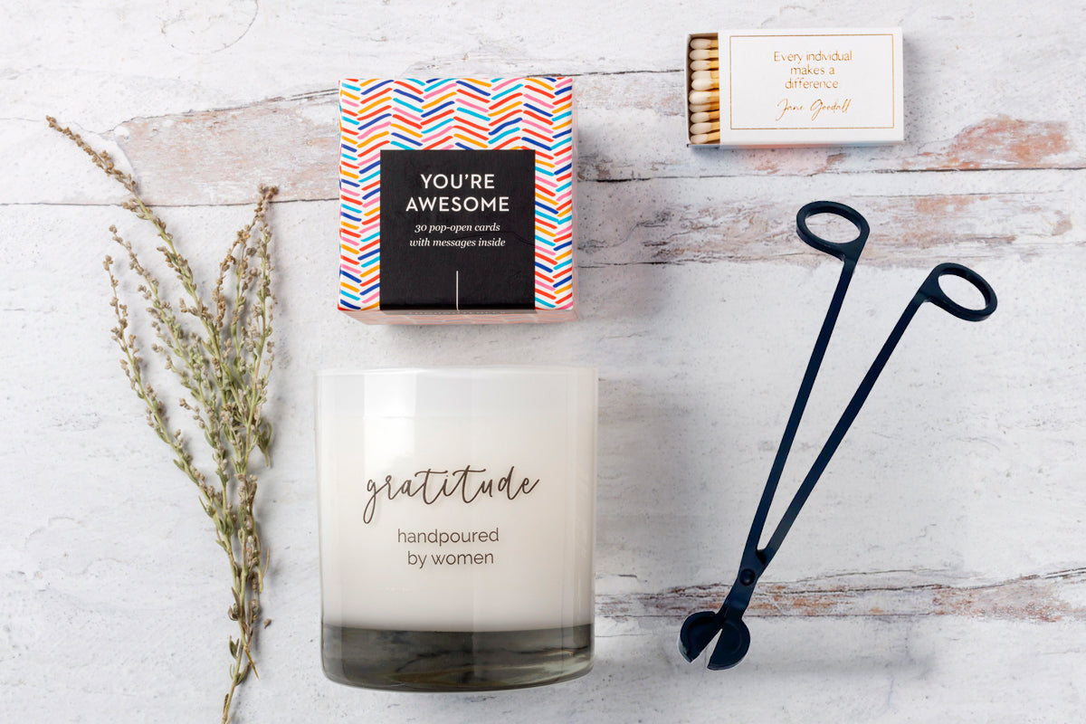 Gratitude Gift Set | Thank You Gifts for Women | Prosperity Candle