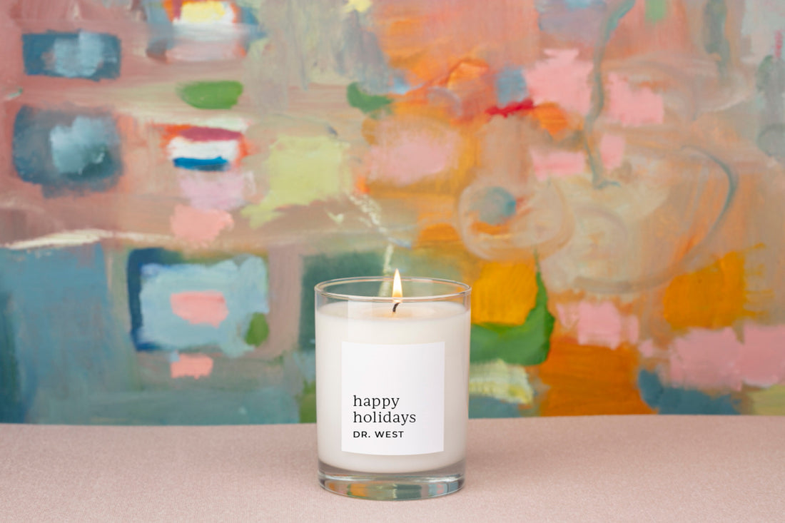 Personalized Candle-Happy Holidays
