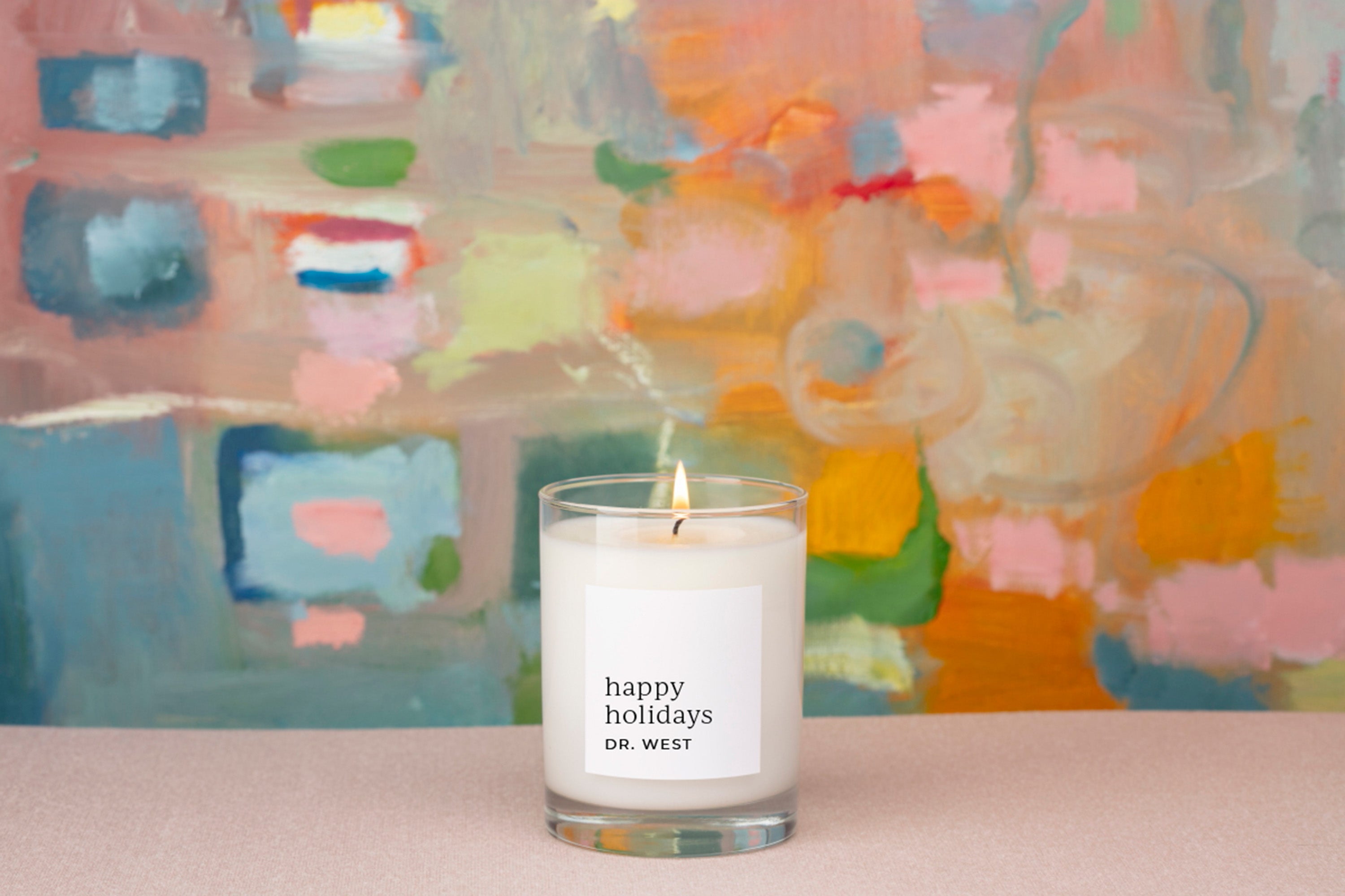 Personalized Candle-Happy Holidays