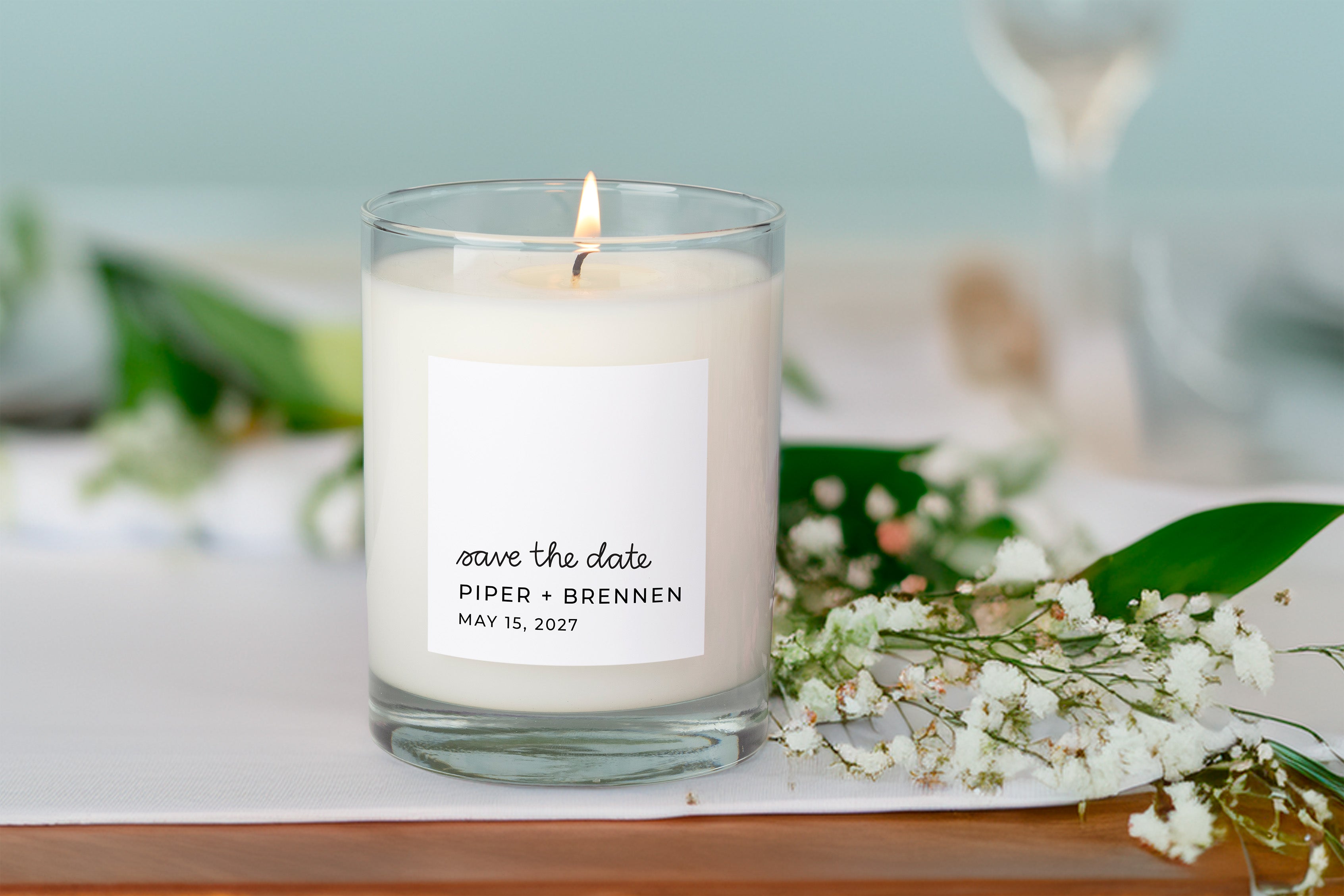 Personalized Candle-Save the Date