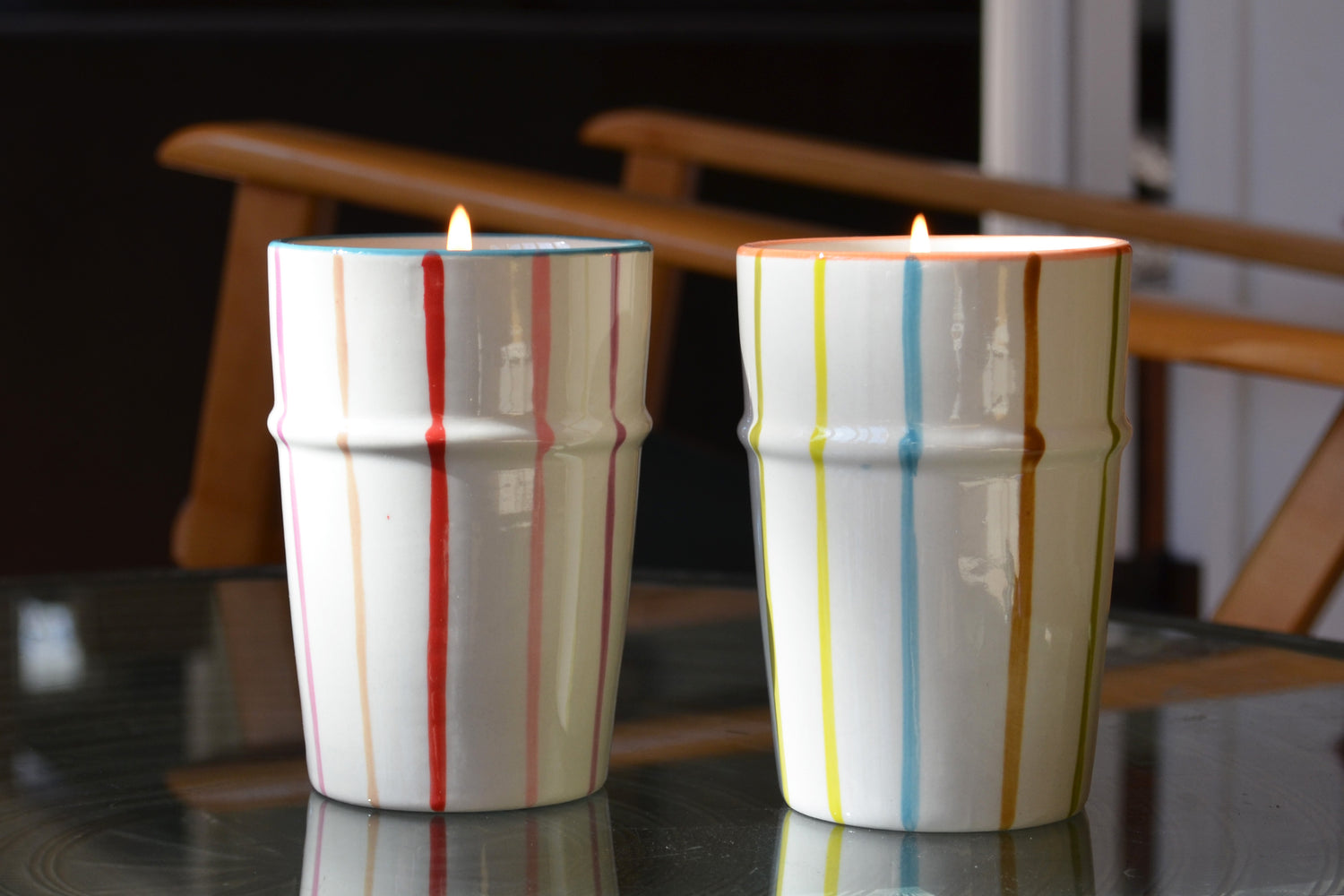 Striped Celebration Candle Set