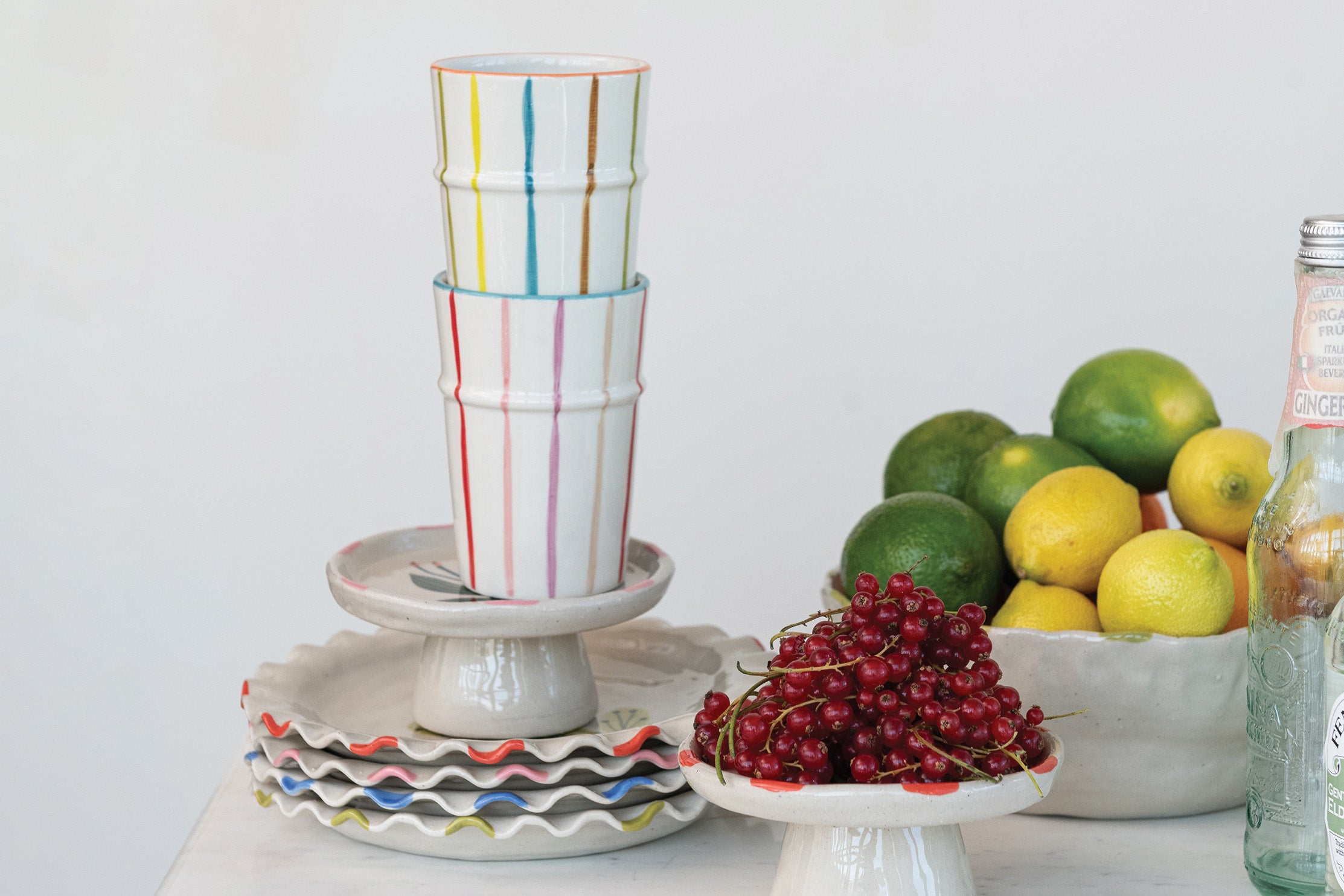 Striped Celebration Candle Set