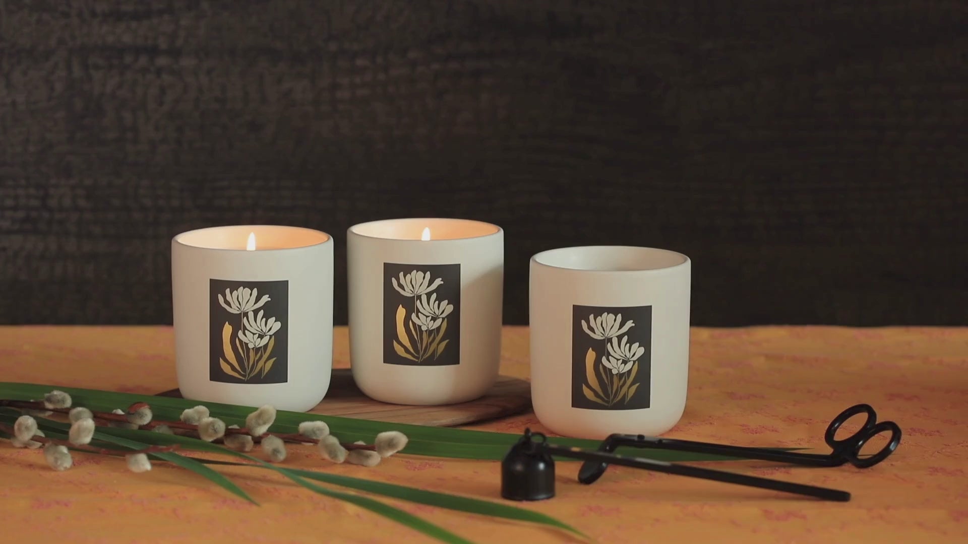 Gilded Botanical Candle