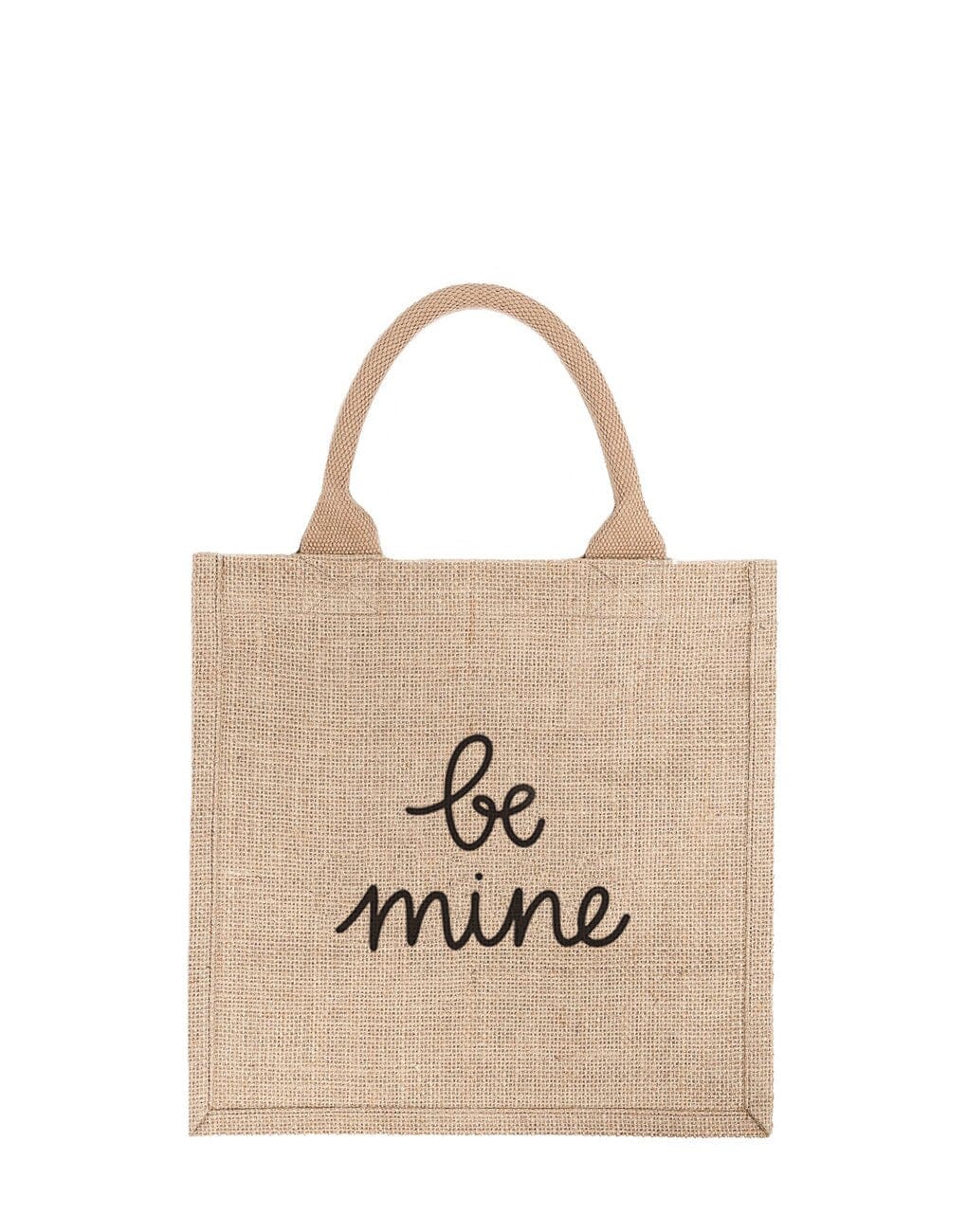 Large Be Mine Reusable Gift Tote In Black Font | The Little Market