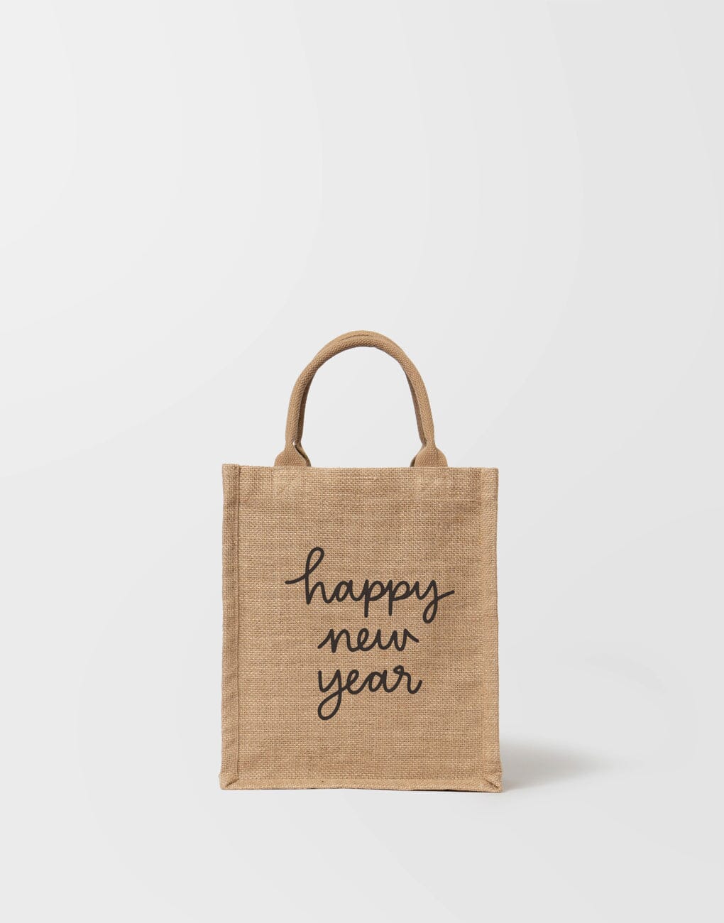 Medium Happy New Year Reusable Gift Tote In Black Font | The Little Market