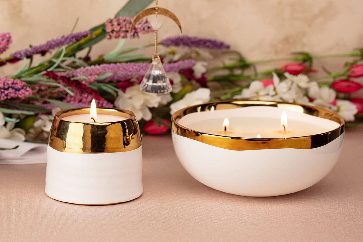 White & Gold Adelaide Candle