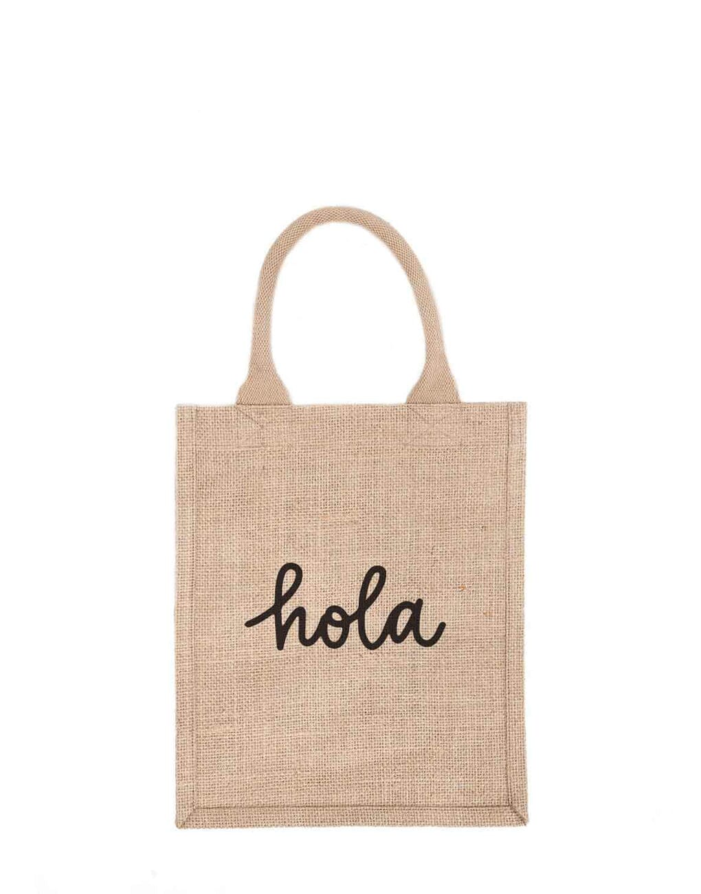 Medium Hola Reusable Gift Tote In Black Font | The Little Market
