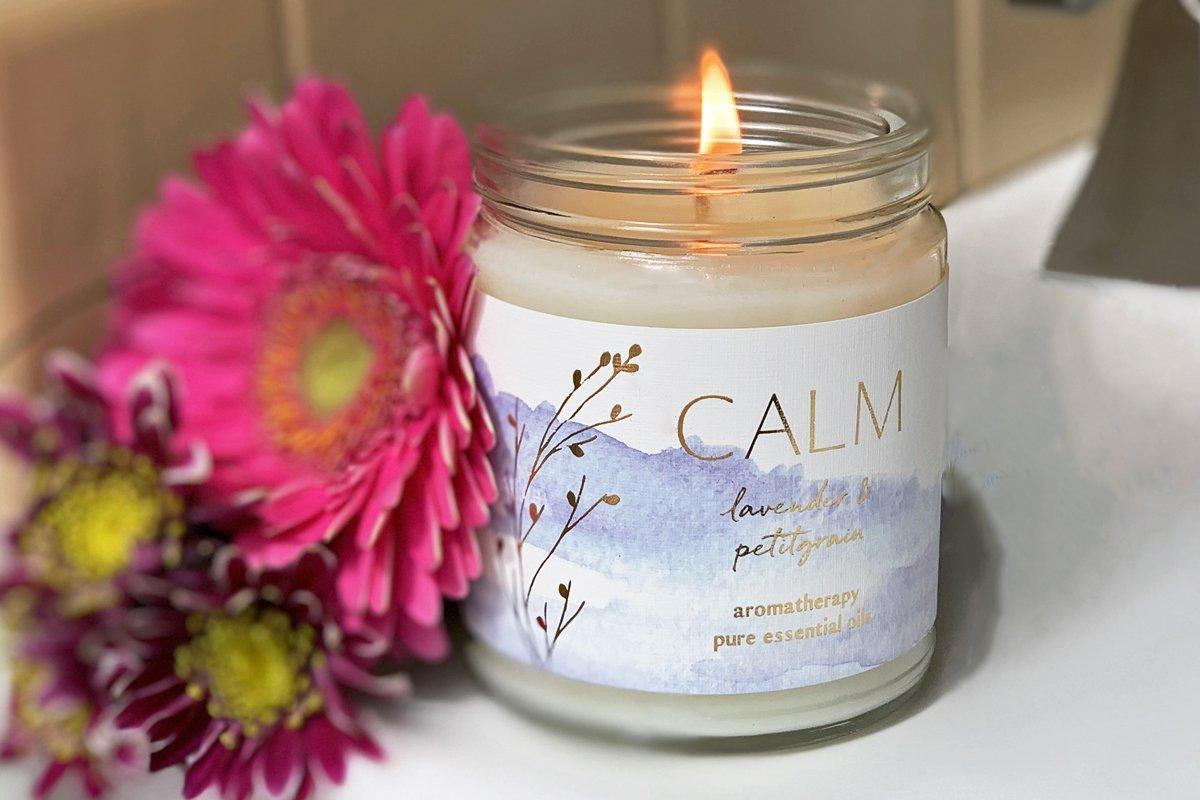 Calm - Ethically made spa aromatherapy candles that give back and support women refugees at Prosperity Candle. Wholesale.