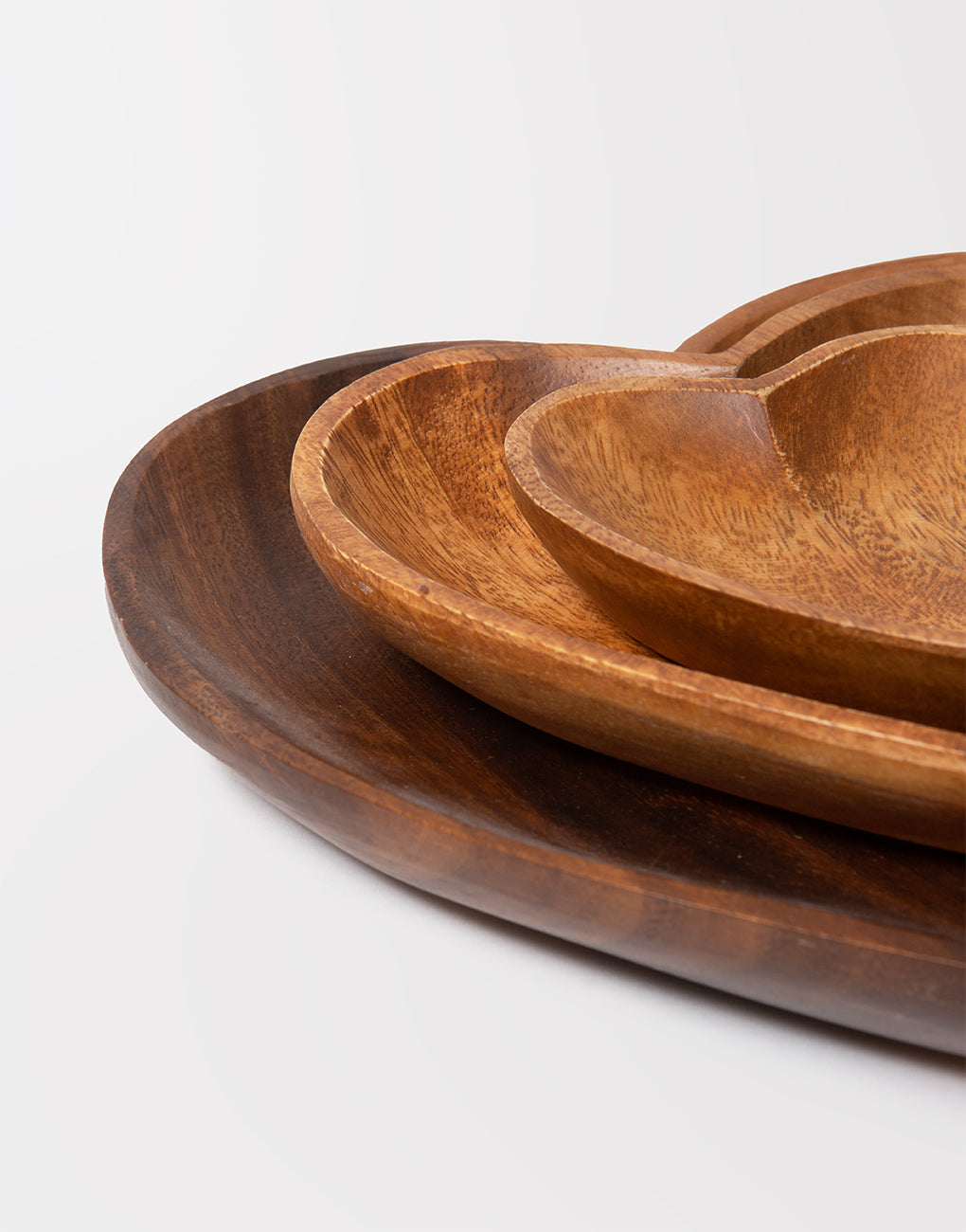 Acacia Wood Heart Tray-All Sizes | The Little Market