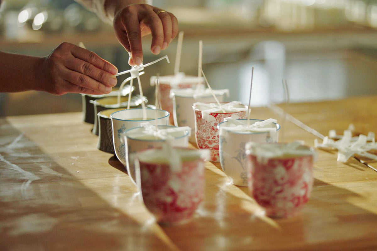 Ethically made candles handpoured by women artisans in the U.S. for a brighter future.