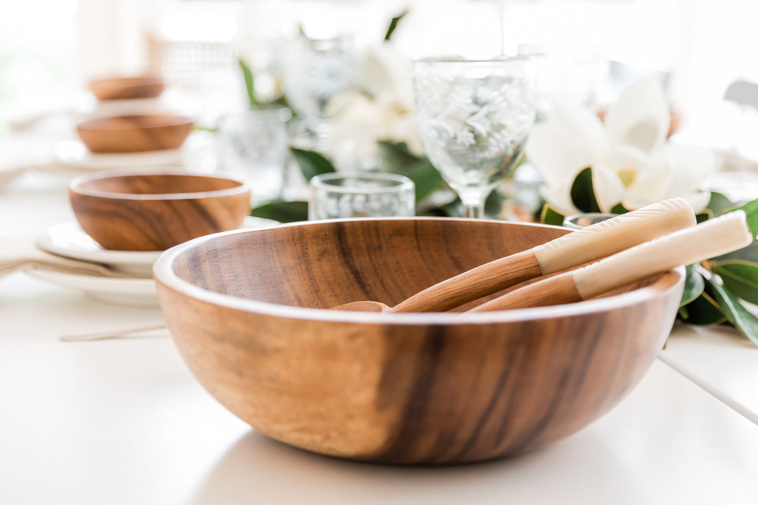 Acacia Wood Salad Bowl