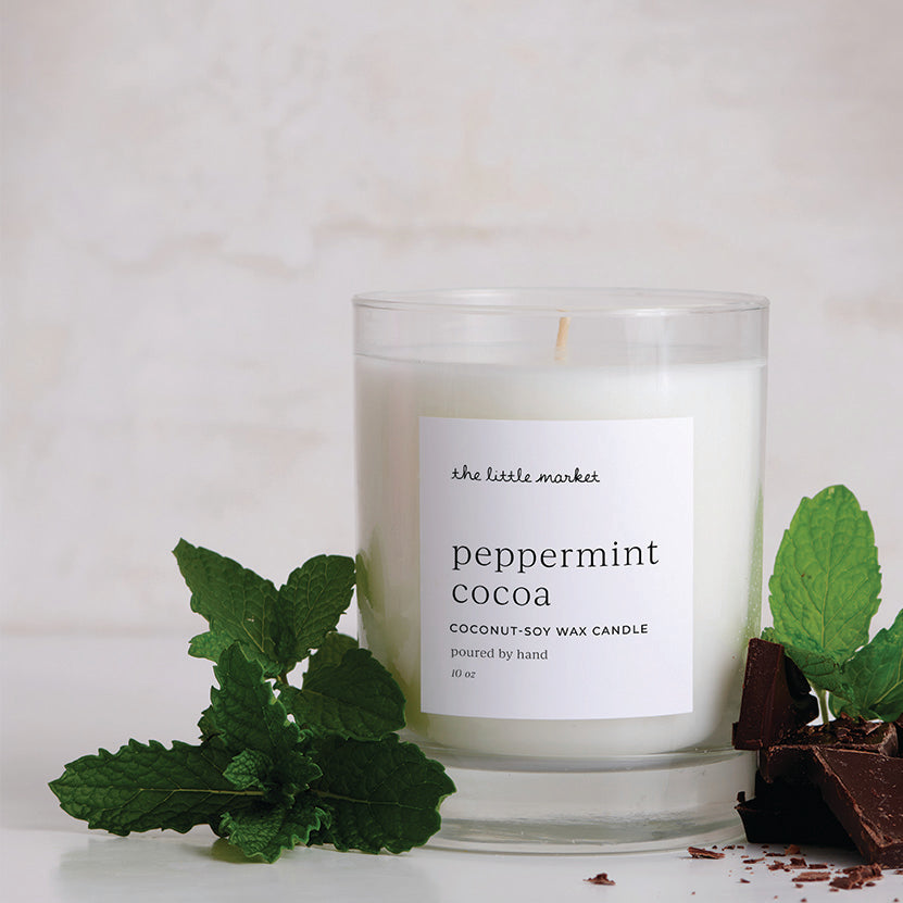 Peppermint Soy Wax Candle, Long Lasting