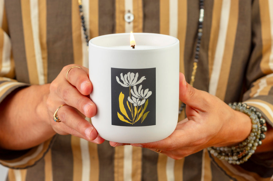 Gilded Botanical Candle