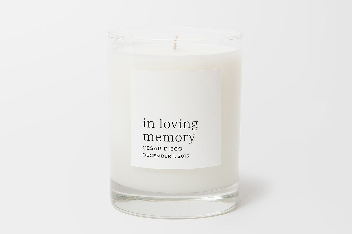 Personalized Candle- In Loving Memory