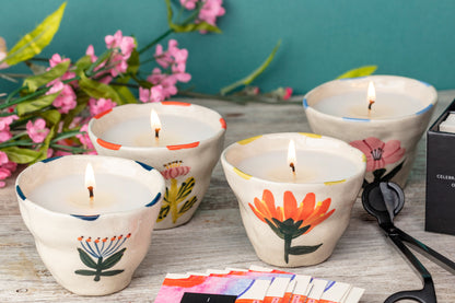 Flower Windowsill Candle Gift Set