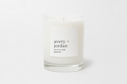 Personalized Candle-Wedding