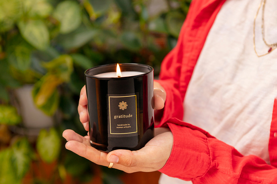 Artisanal Chocolate Gift Set with Orange Blossom & Cedar Scented Candles