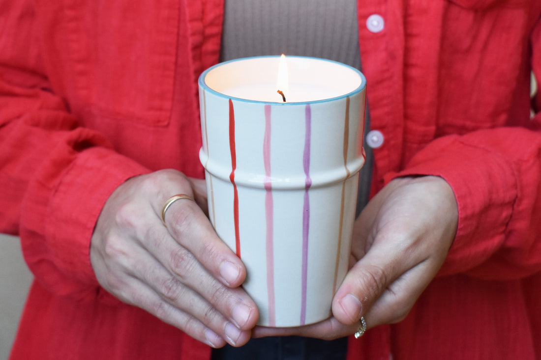 Striped Celebration Candle Set