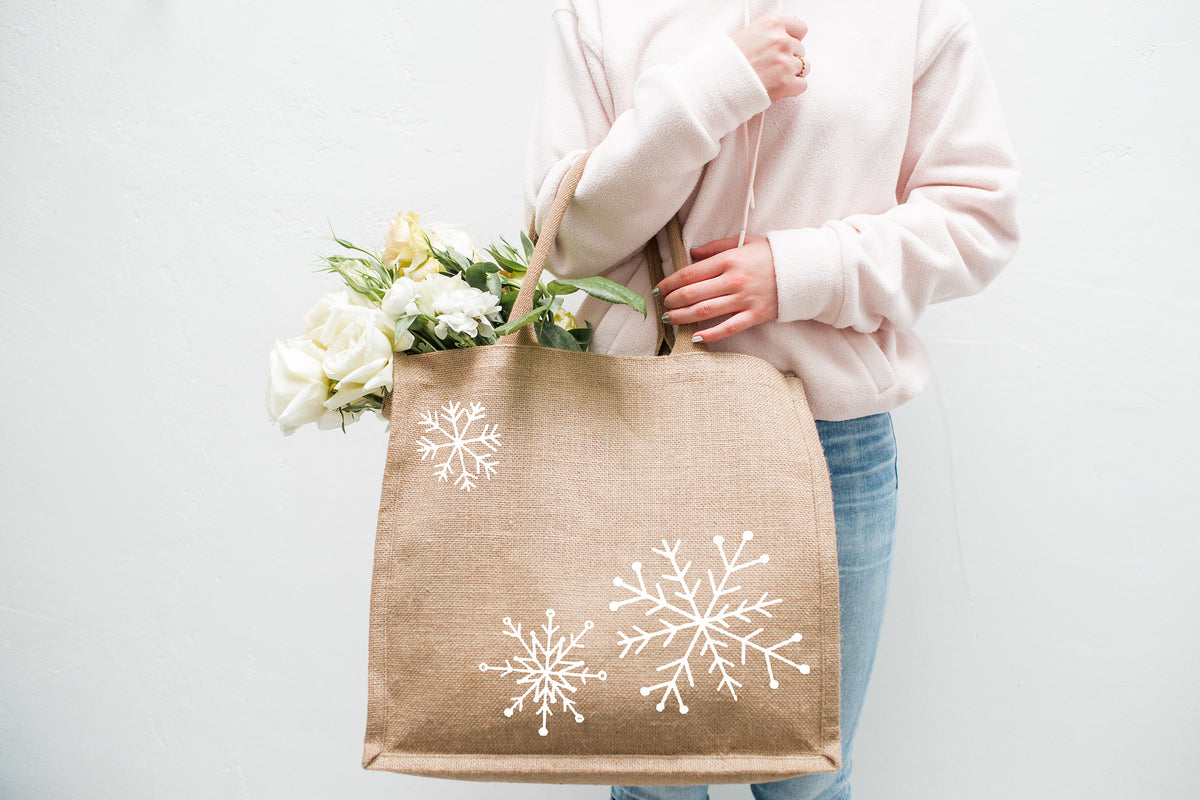 Shopping Tote - Snowflakes