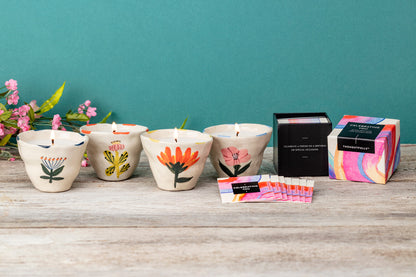 Flower Windowsill Candle Gift Set
