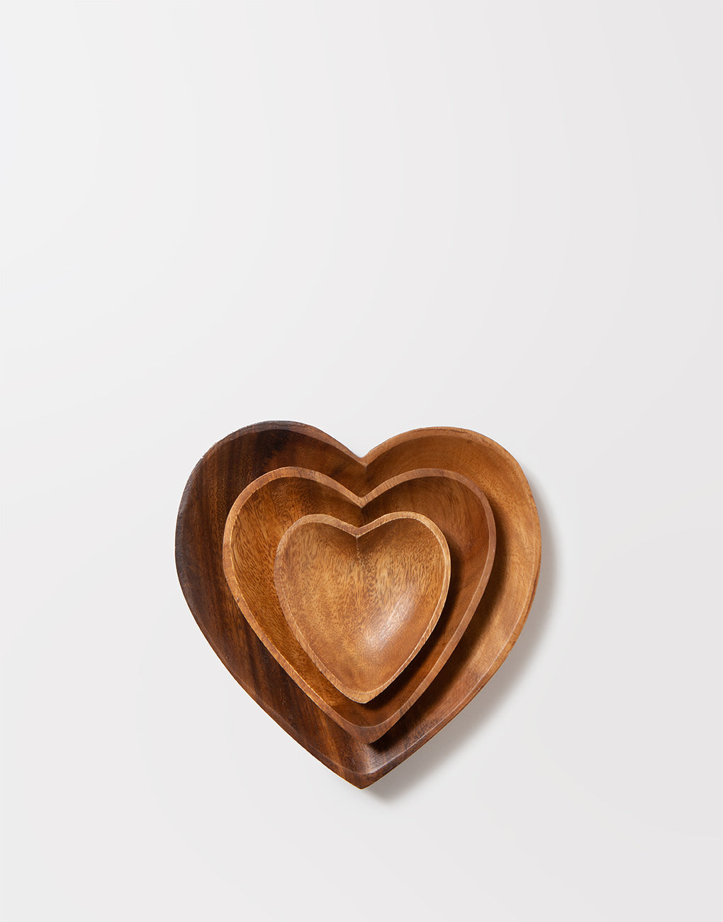 Acacia Wood Heart Tray-All Sizes | The Little Market 
