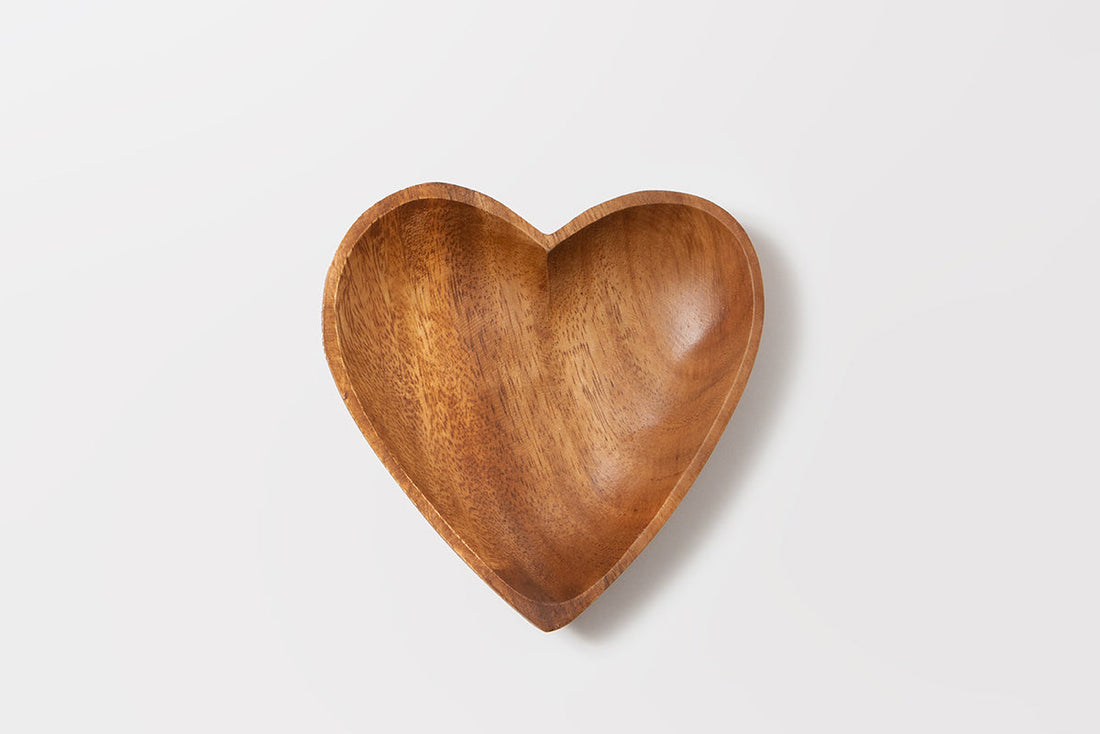 Acacia Wood Heart Tray - Medium