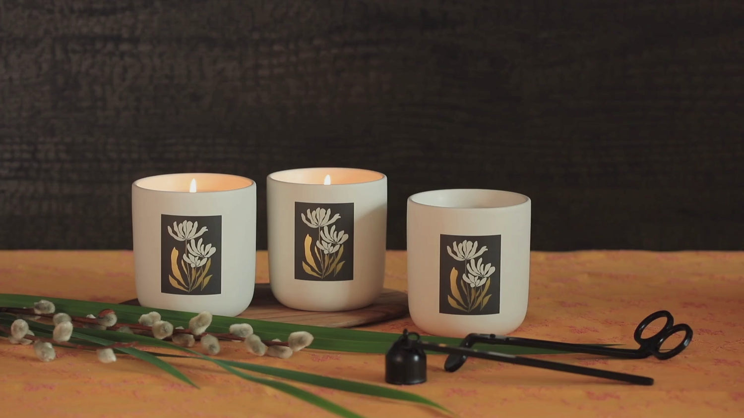 Gilded Botanical Candle