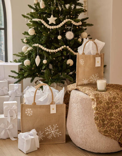 Shopping Tote - Snowflakes | The Little Market