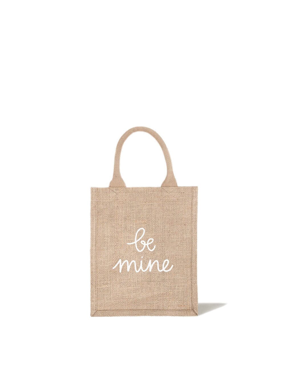 Medium Be Mine Reusable Gift Tote In White Font | The Little Market
