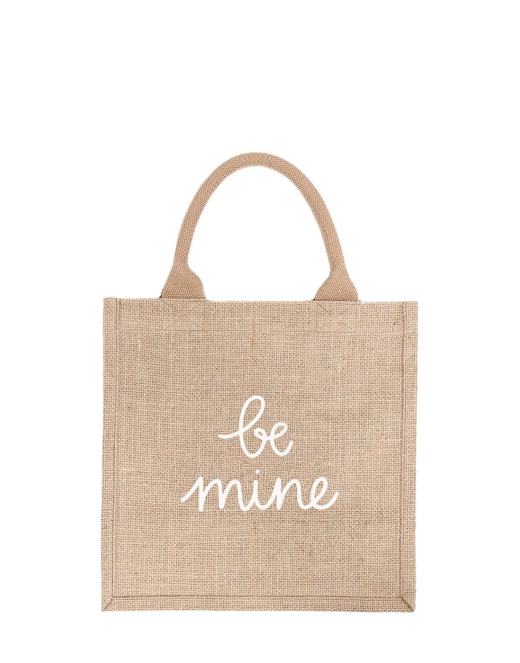 Large Be Mine Reusable Gift Tote In White Font | The Little Market