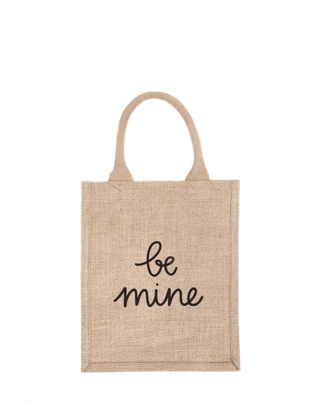 Medium Be Mine Reusable Gift Tote In Black Font | The Little Market