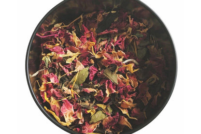 Hand-blended herbal Ceremony tea by Adjourn Teahouse.