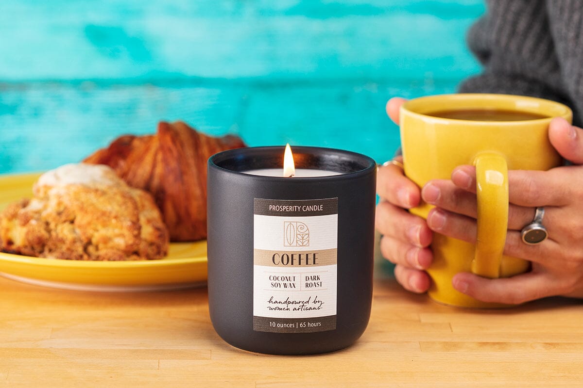 Coffee Candle Soy Coffee Scented Candle Prosperity Candle