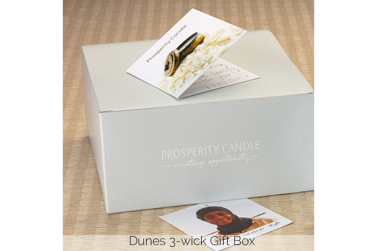Dunes three-wick gift box - Prosperity Candle