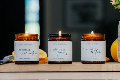 Daily Ritual candles and Gift Set: Luxury Soy Candle Gift Set