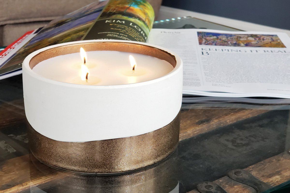 Dunes three-wick candles make great gifts that give back for birthdays and special occasions. Ethical candles poured by refugees resettled in the United States.