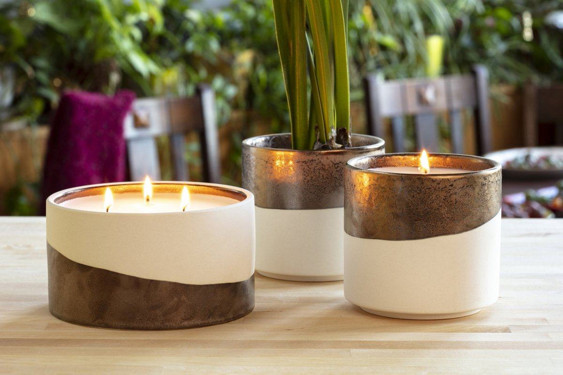 Dunes three-wick and single wick candles make great gifts that give back for birthdays and special occasions. Soy blend fair trade candles poured by refugees resettled in the United States.