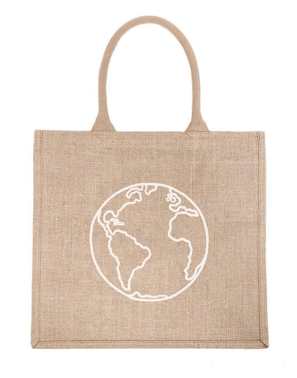 Large Earth Day Every Day Reusable Shopping Tote In White Font | The Little Market