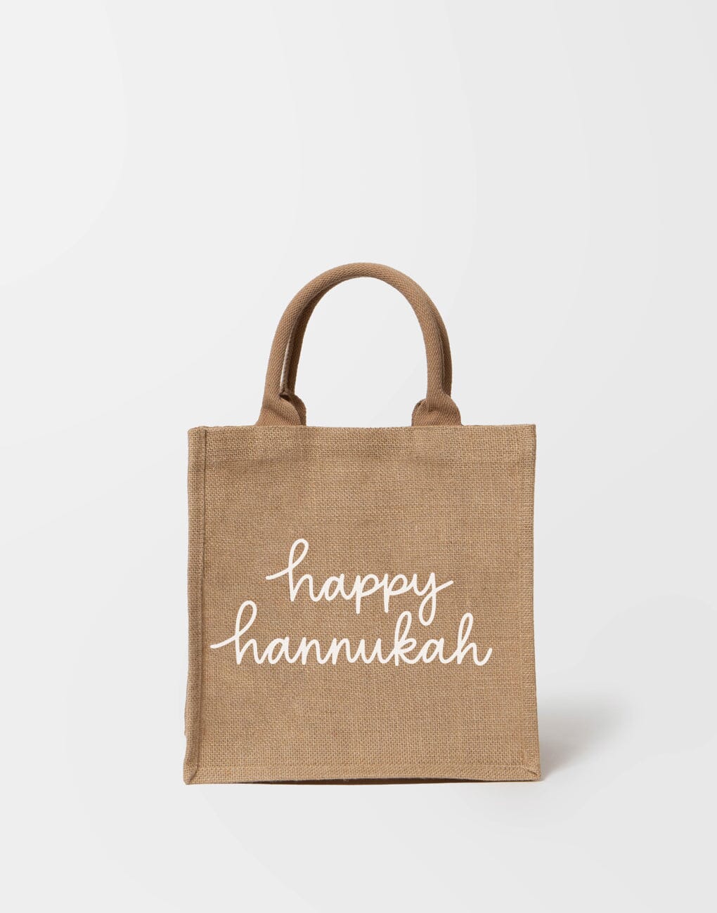 Large Happy Hannukah Reusable Gift Tote In White Font | The Little Market