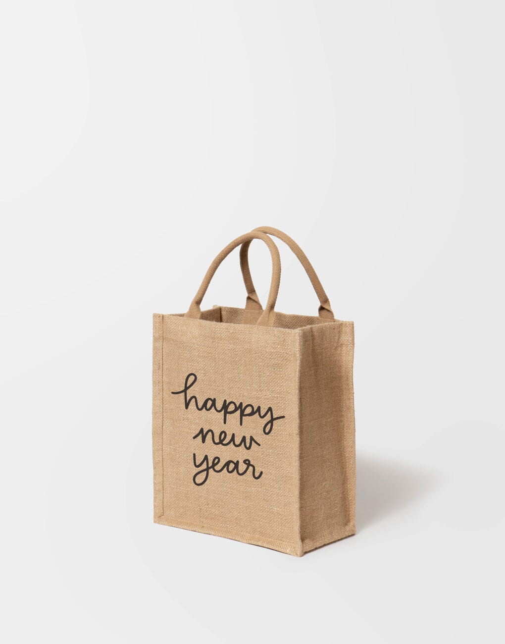 Medium Happy New Year Reusable Gift Tote In Black Font | The Little Market