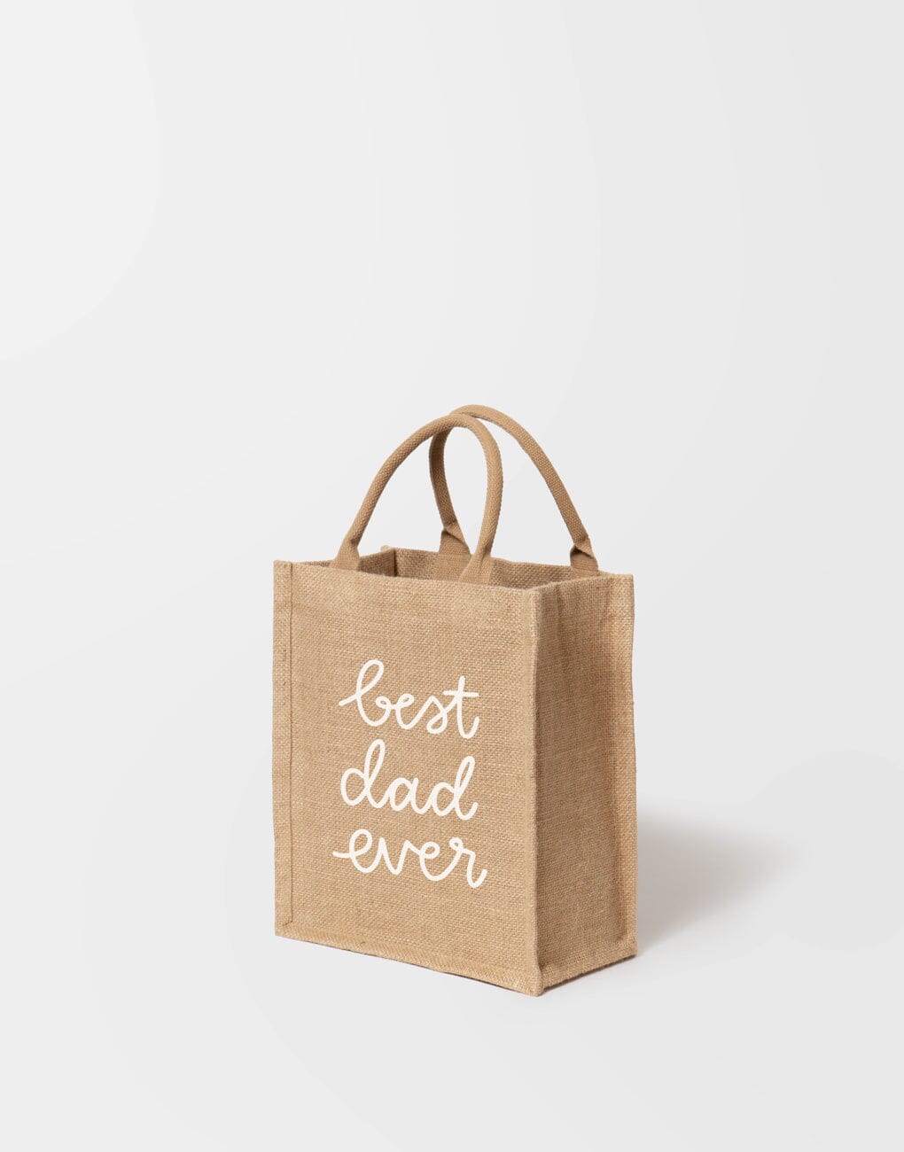 Medium Best Dad Ever Reusable Gift Tote In White Font | The Little Market