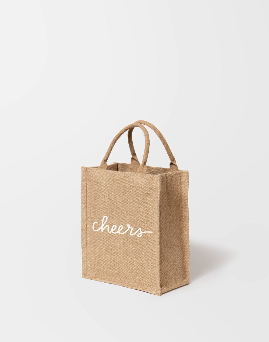 Medium Cheers Reusable Gift Tote In White Font | The Little Market