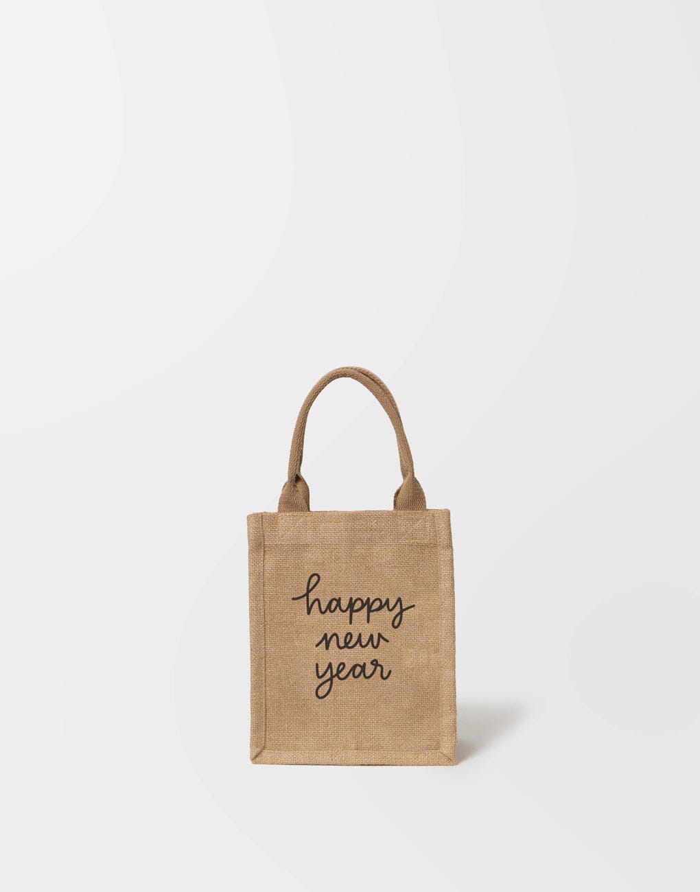 Small Happy New Year Reusable Gift Tote In Black Font | The Little Market