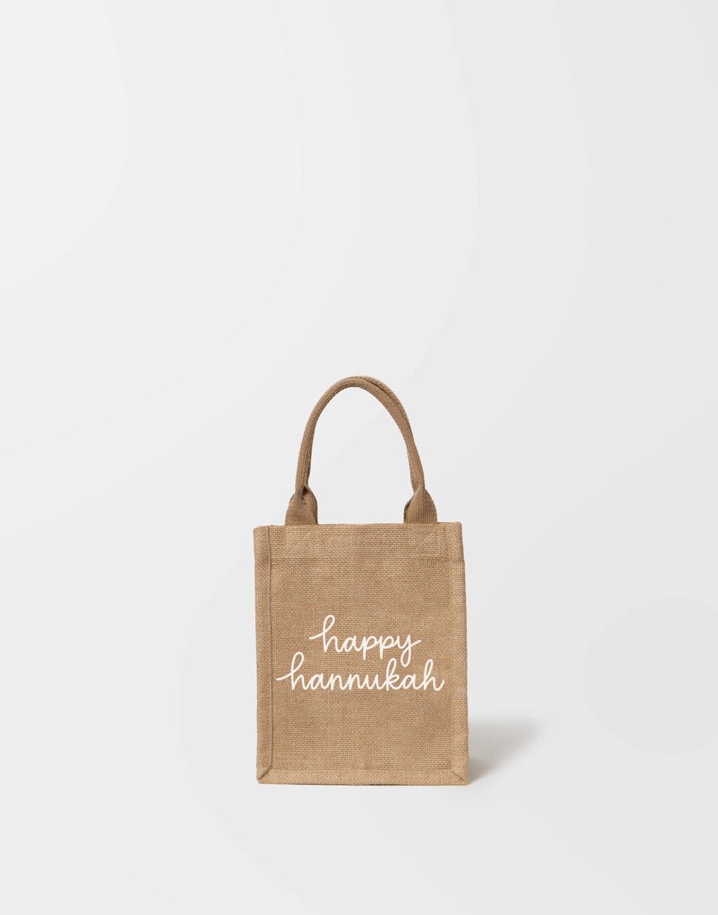 Small Happy Hannukah Reusable Gift Tote In White Font | The Little Market