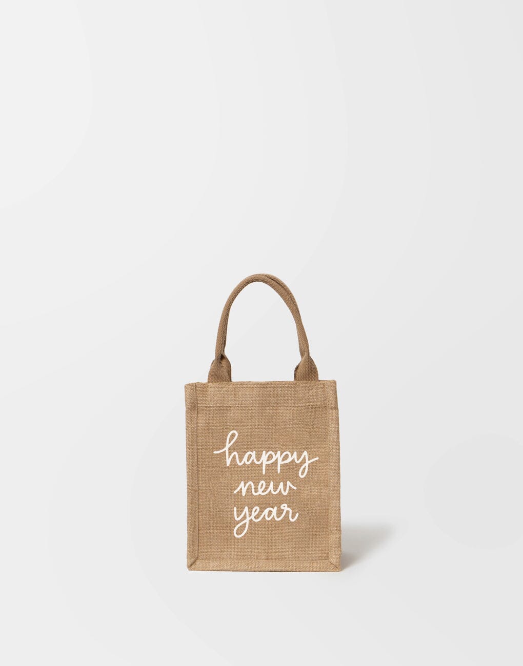 Small Happy New Year Reusable Gift Tote In White Font | The Little Market
