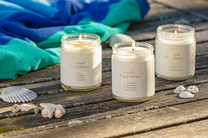 Island, Seaside and Lakeside Happiness Candles - Ethical candles and gifts that give back to women artisans in the U.S.
