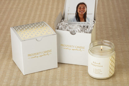 Happiness Candle Gift Box - Ethical candles and gifts that give back to women artisans in the U.S.