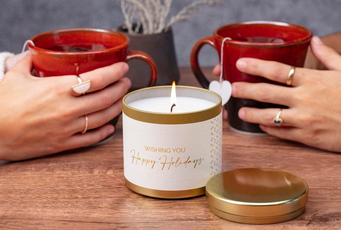 Happy Holidays Candle