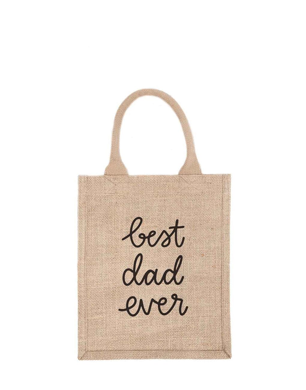 Medium Best Dad Ever Reusable Gift Tote In Black Font | The Little Market