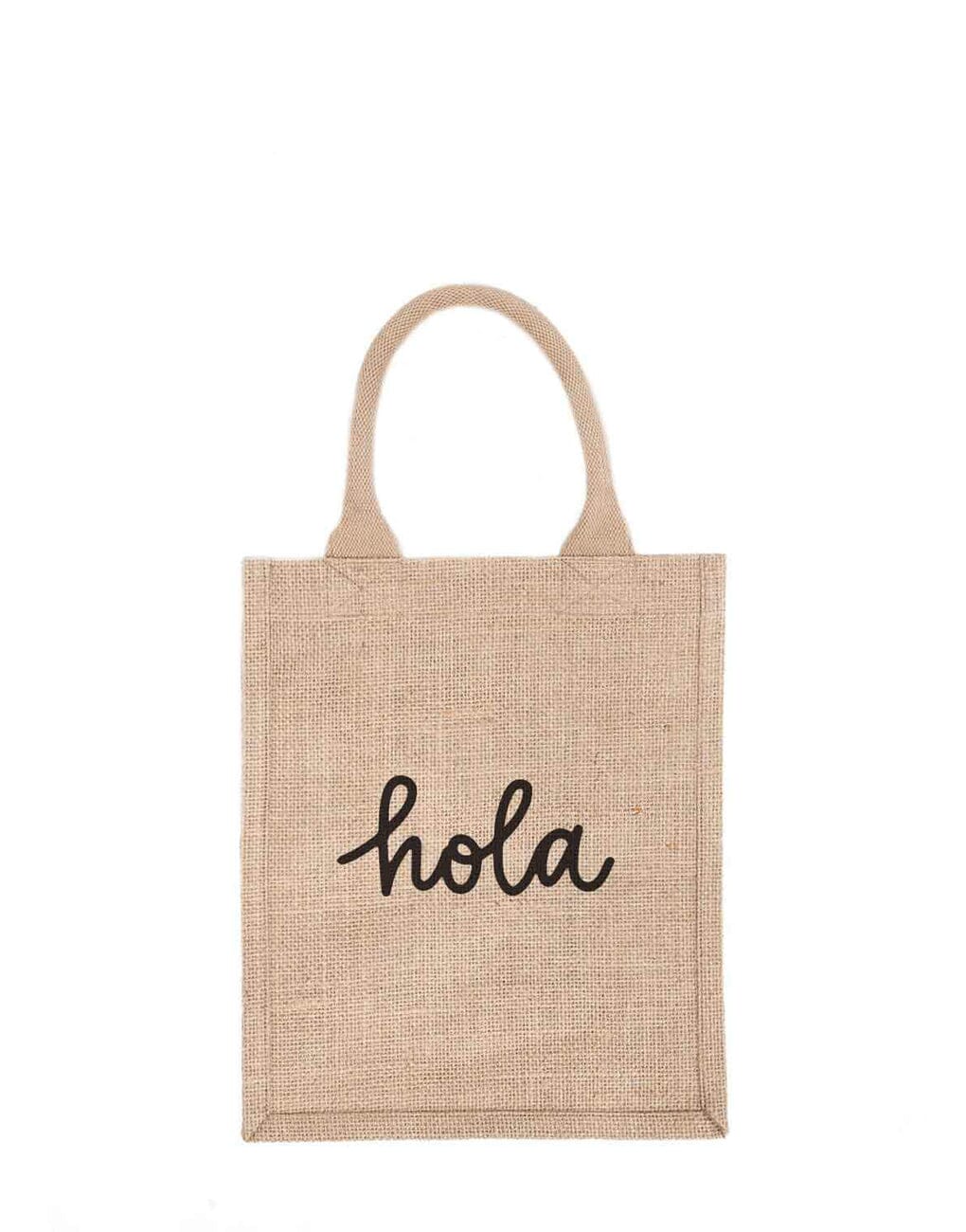 Medium Hola Reusable Gift Tote In Black Font | The Little Market